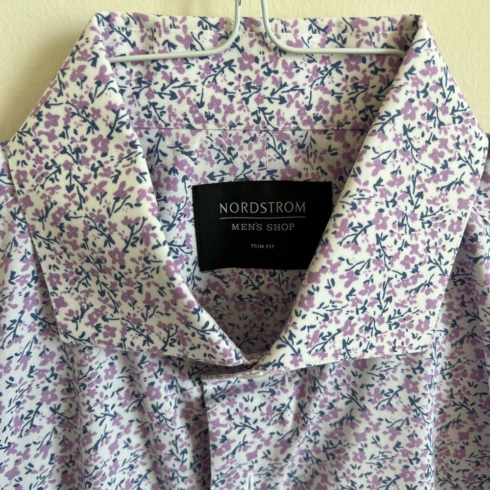 Nordstrom floral men’s dress shirt trim fit - Size 15.5/32-33